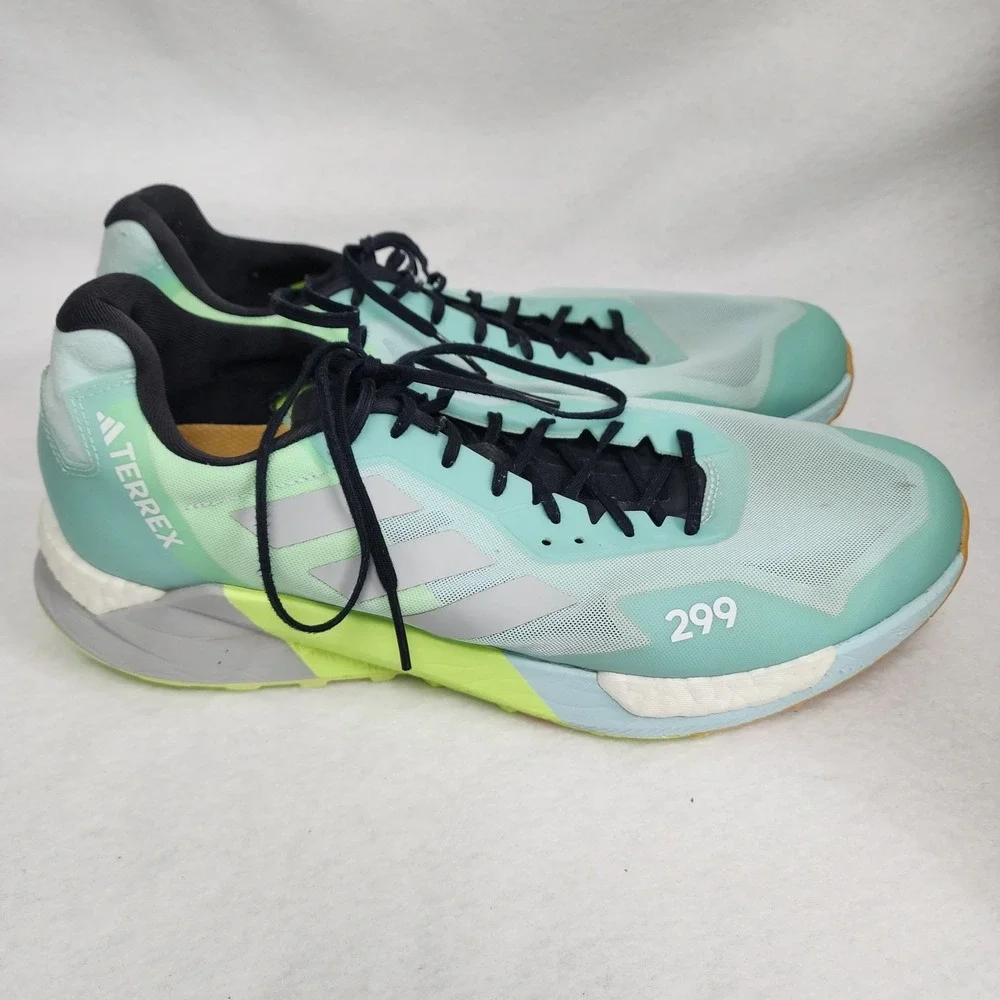 Adidas Terrex Agravic Ultra Mens US 13 Sneakers Aqua Lace Up Trail Running Shoes